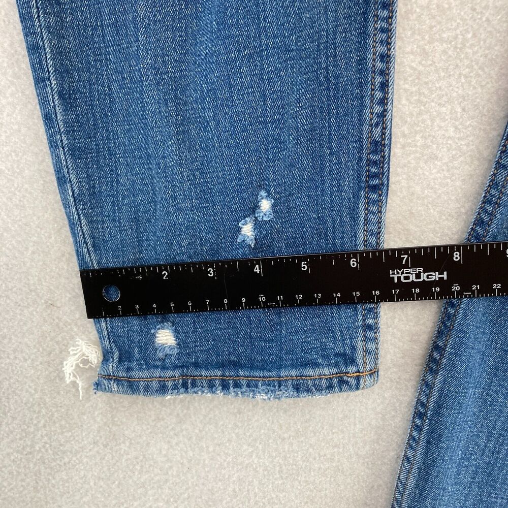 Abercrombie & Fitch Curve Love Mom Jeans Women's 28/6 High Rise Blue Distressed - Picture 10 of 13